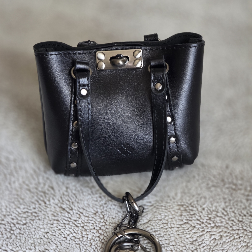 Patricia Nash Black Mini Leather Bag - Picture 3 of 12